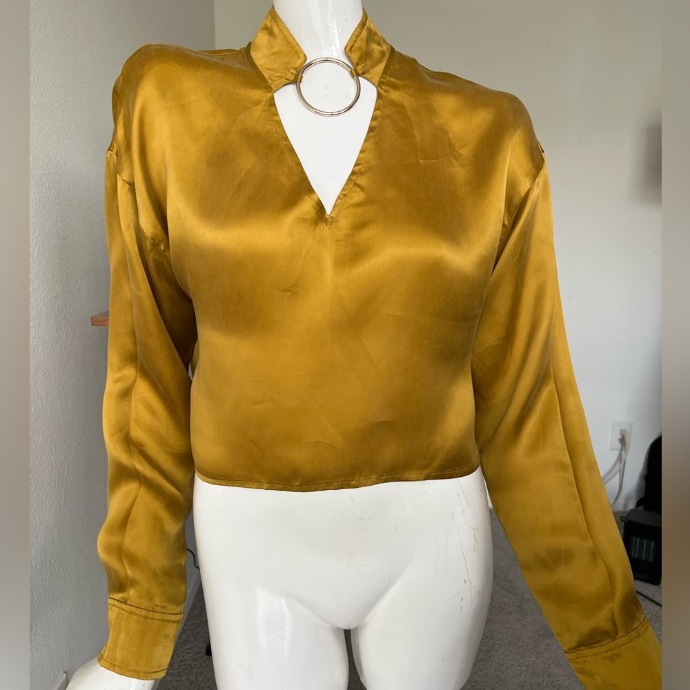 Anthropology Herron Gold Blouse- SUPER CUTE!